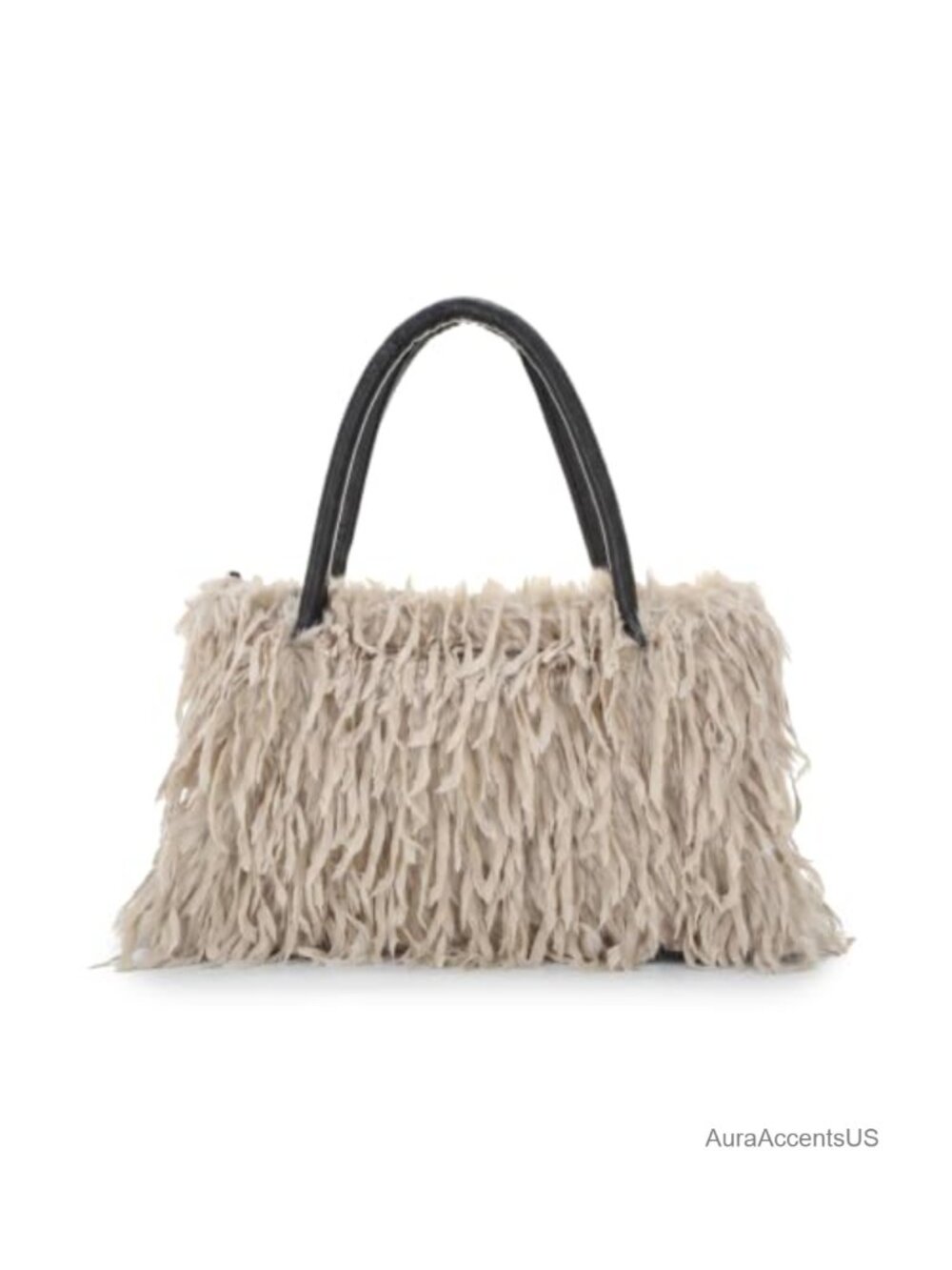 Faux Feather Tote Bag Furry Fluffy Shoulder Handbag